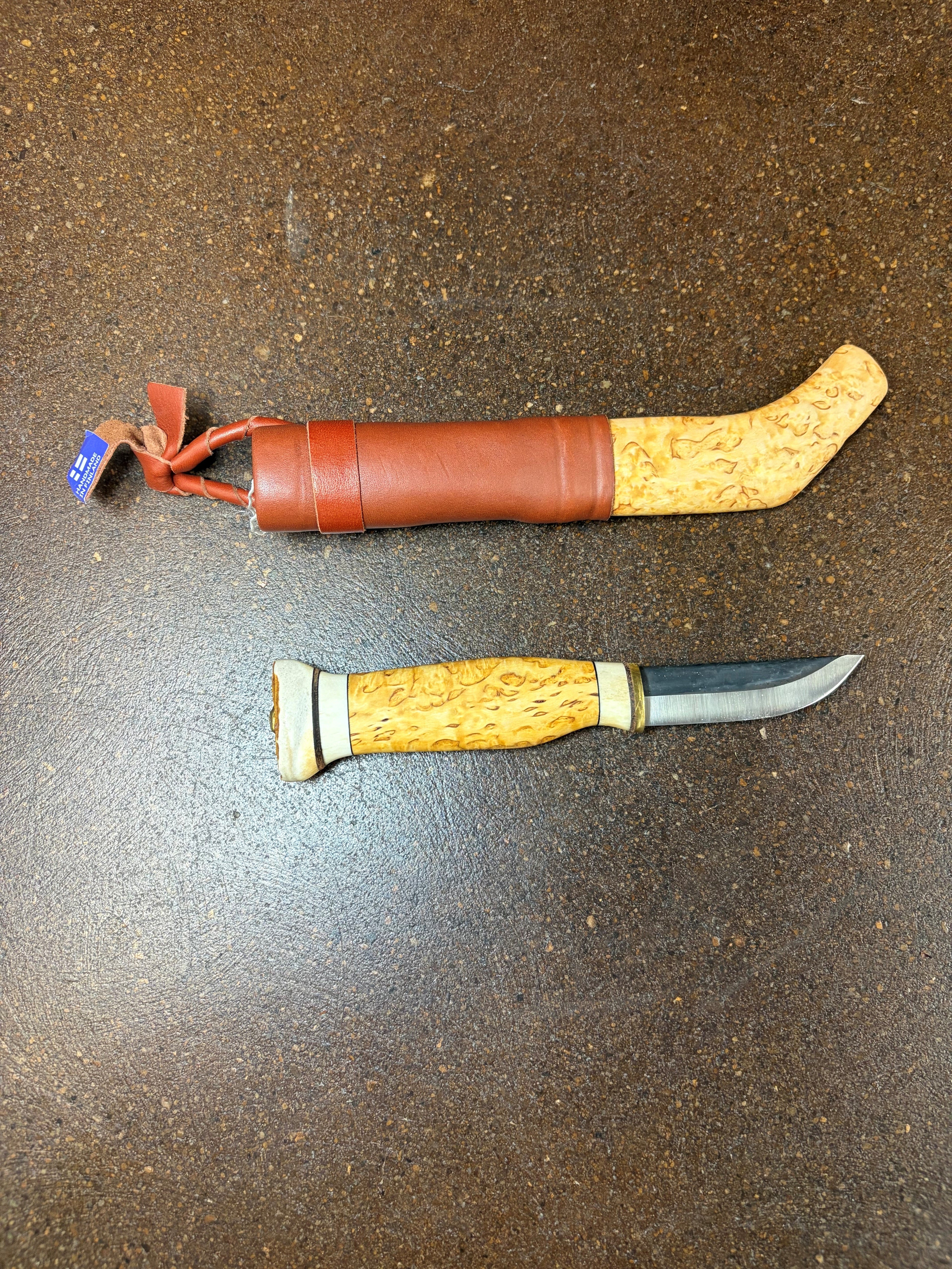 Tundra Puukko Knife with Wood & Leather Sheath